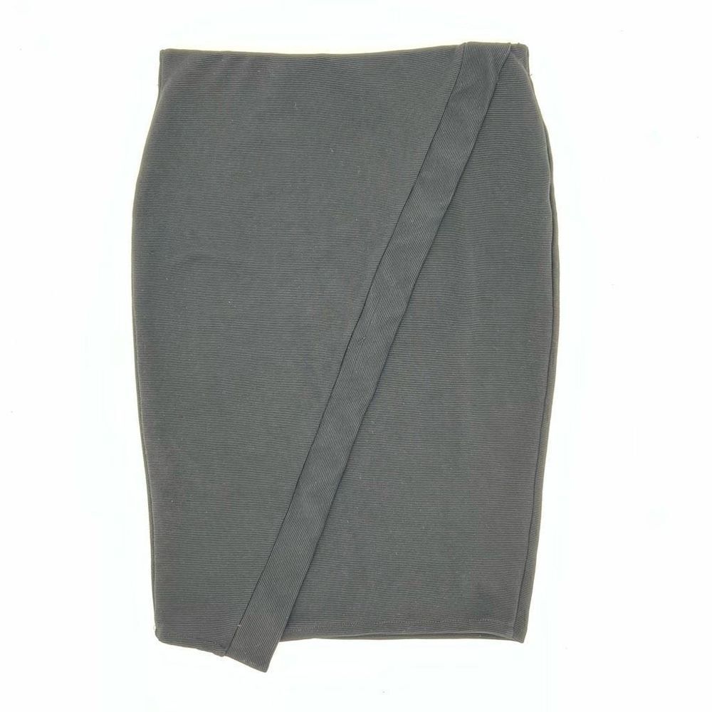 Women’s ZARA Black Asymmetrical Pencil Skirt Medium Above Knee | Stretchy